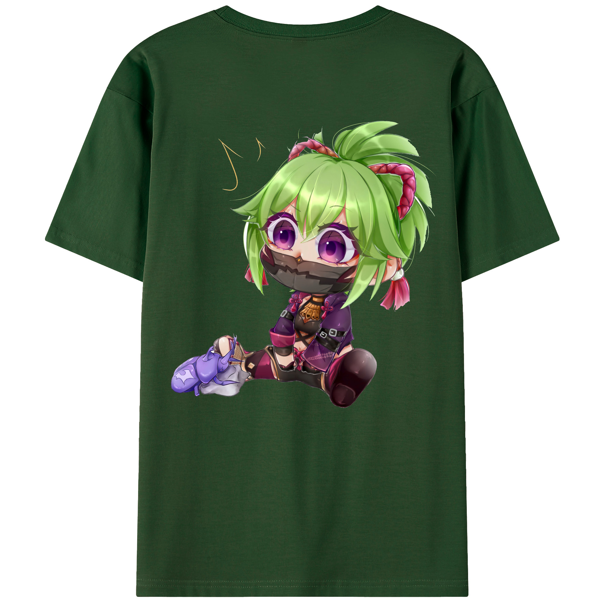 げんし神  久岐忍 くき しのぶ genshin Kuki Shinobu 綿100％半袖Tシャツ（背面プリント）